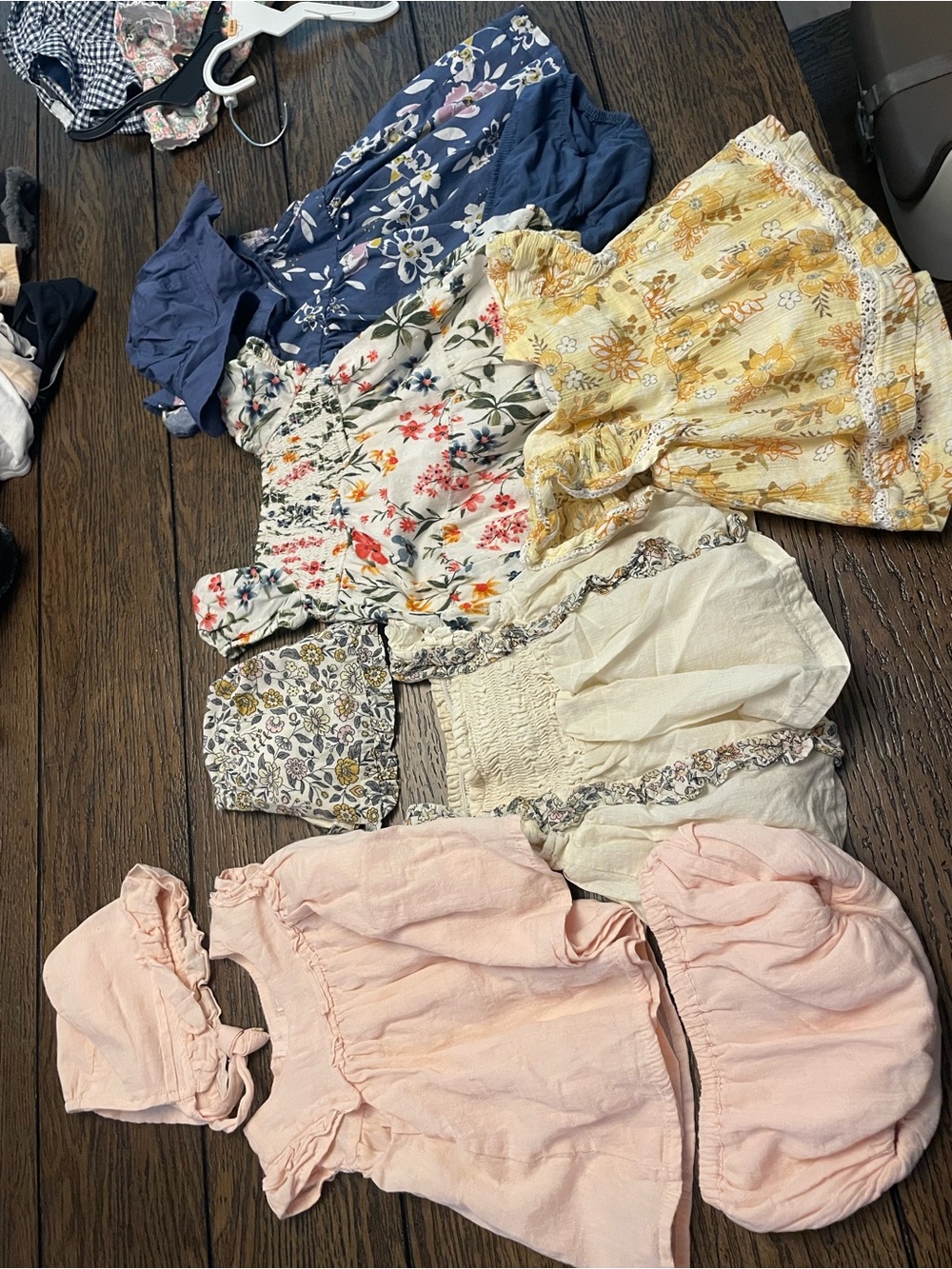Lot of 5 baby dresses. Size 3-6 months
